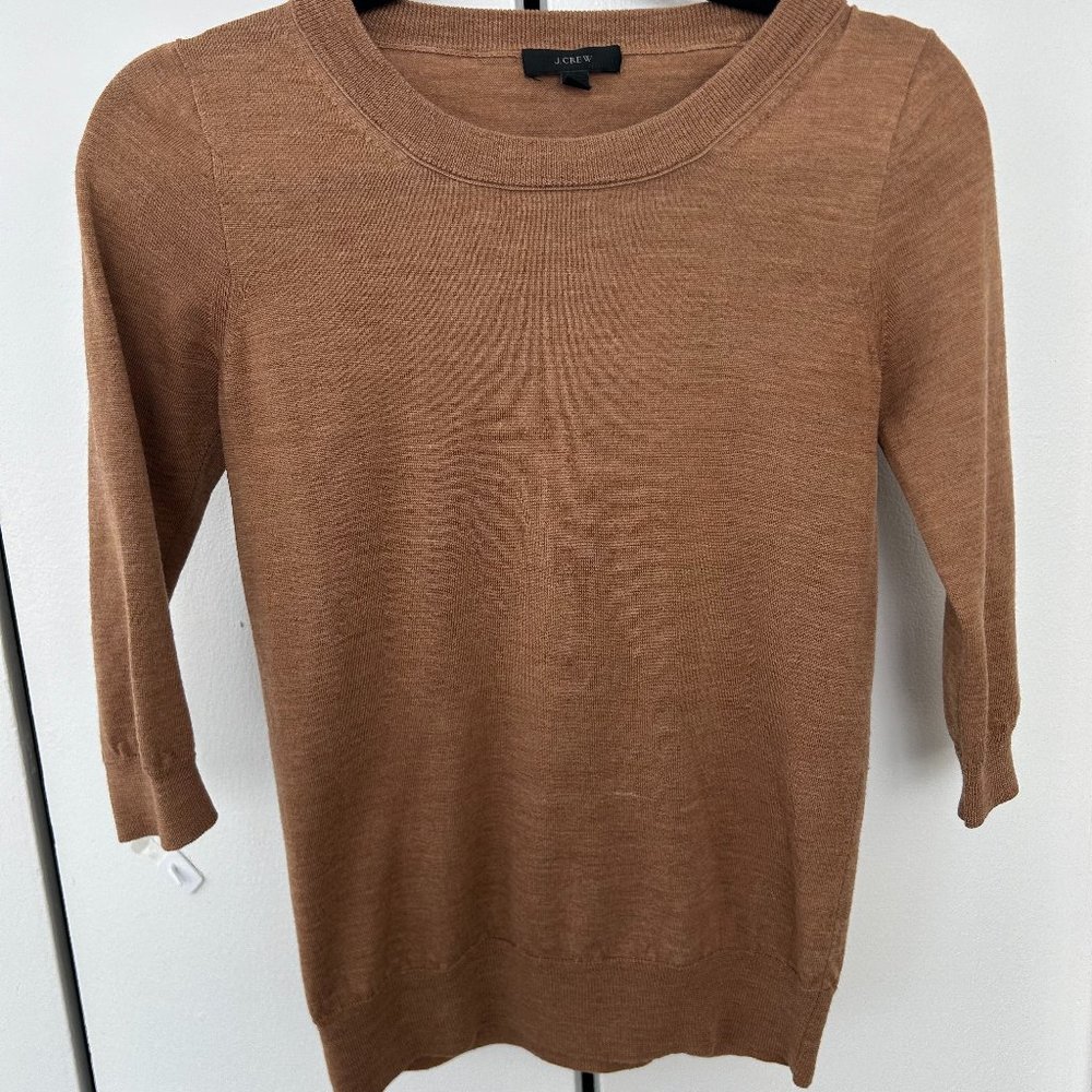 Jcrew light brown/tan crew neck sweater